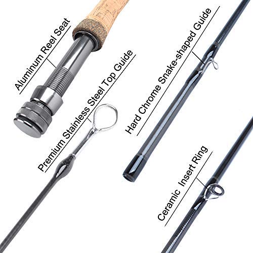 Dr.Fish Fly Fishing Rod and Reel Combos 9ft 5/6wt 19in1 Prespooled