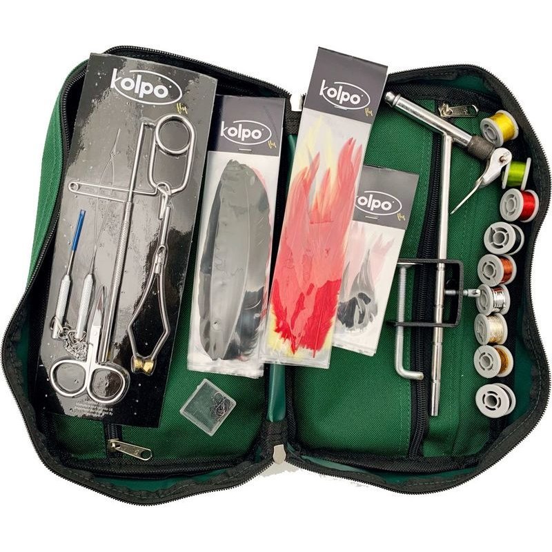 Kolpo Fly Tying Kit Bag (20pcs) Fiskedeal