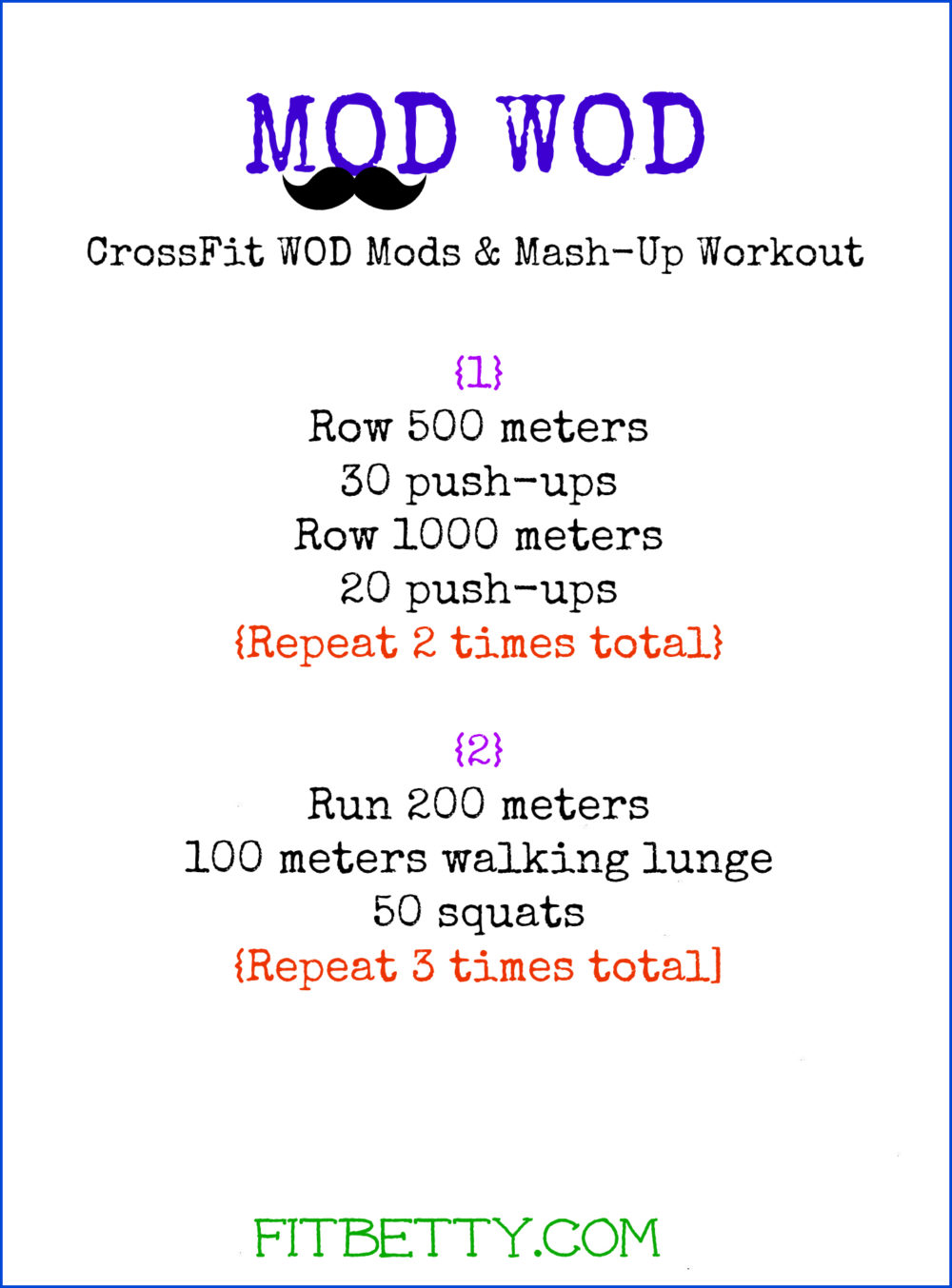 Mod WOD Workout • The Fit Cookie