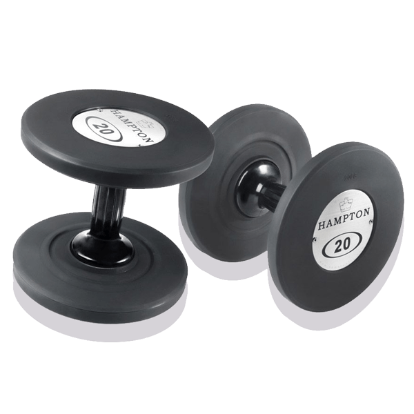 Hampton Gel Grip Solid Steel Urethane Dumbbells Fitness Direct