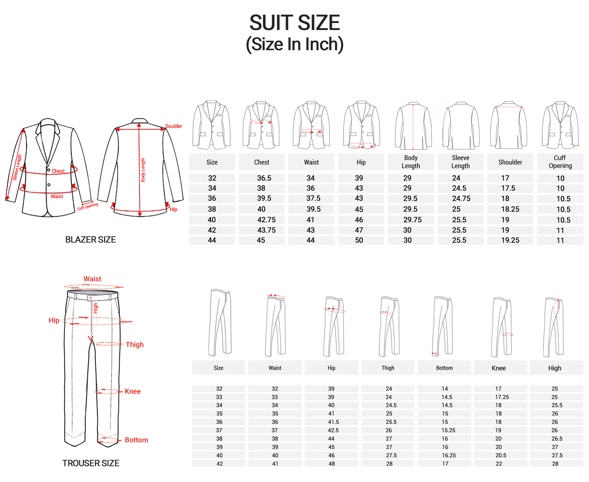 Size Guide - FitElegance.Com