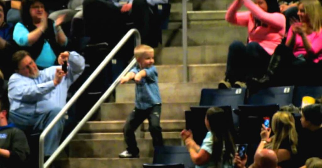 Music Starts To Play In Stadium, But When The Camera Pans Left, Little