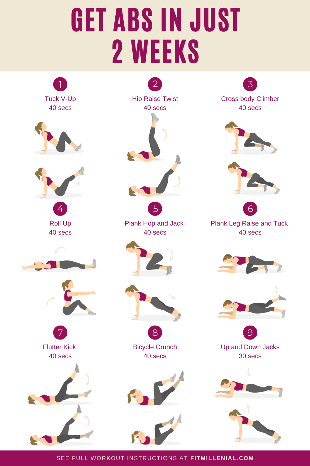 9 High Intensity Exercises to Get 11Line Abs in 2 weeks