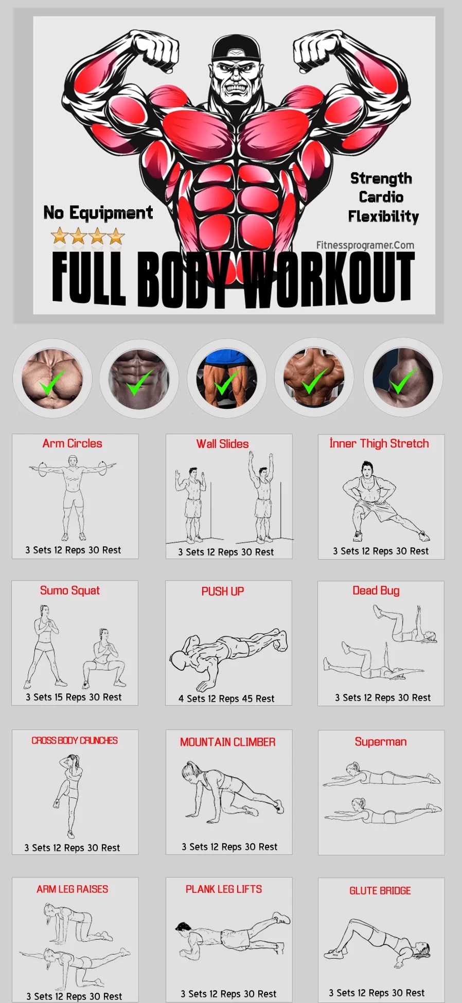 Beginner Full Body Workout No Equipment EOUA Blog