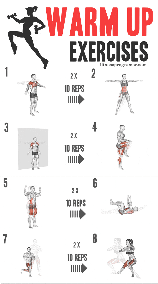 Warm Up Guide 12 Warmup Exercises For Your Workout Goals