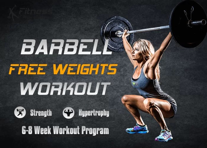 Barbell Free Weights Workout Program Muscle & Strength