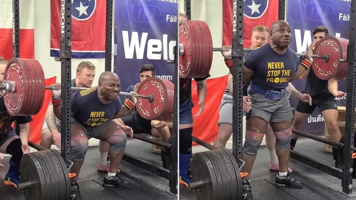 62yo Powerlifter David Ricks Raw Squats 325kg (716lbs) Double PR Fitness Volt