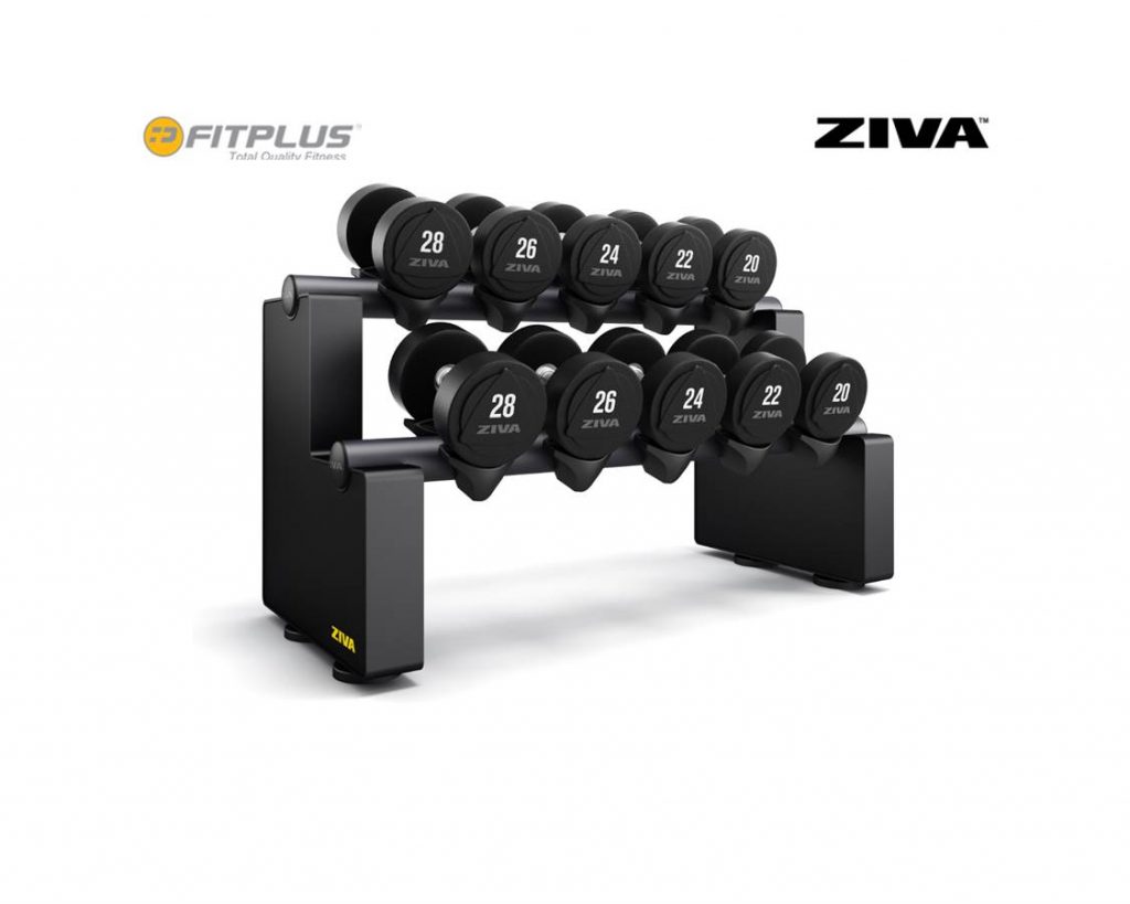 ZIVA EX 5 Pair Horizontal Dumbbell Rack