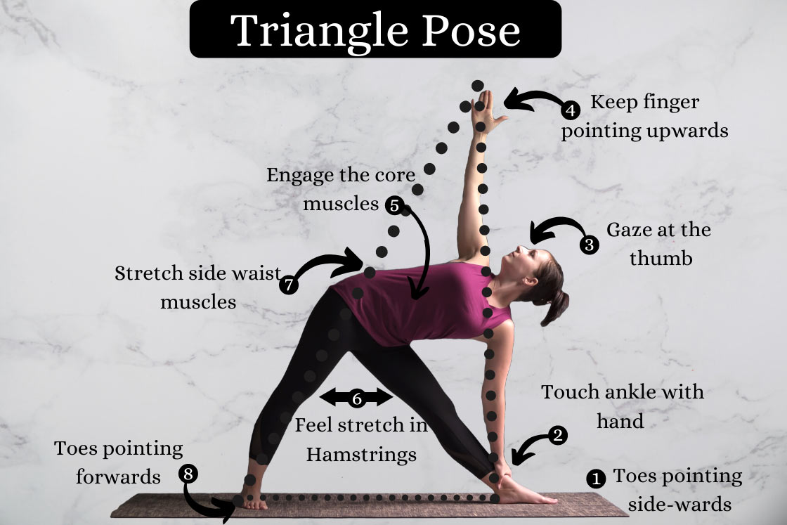 Trikonasana (Triangle Pose) How to Do, Precautions and Benefits
