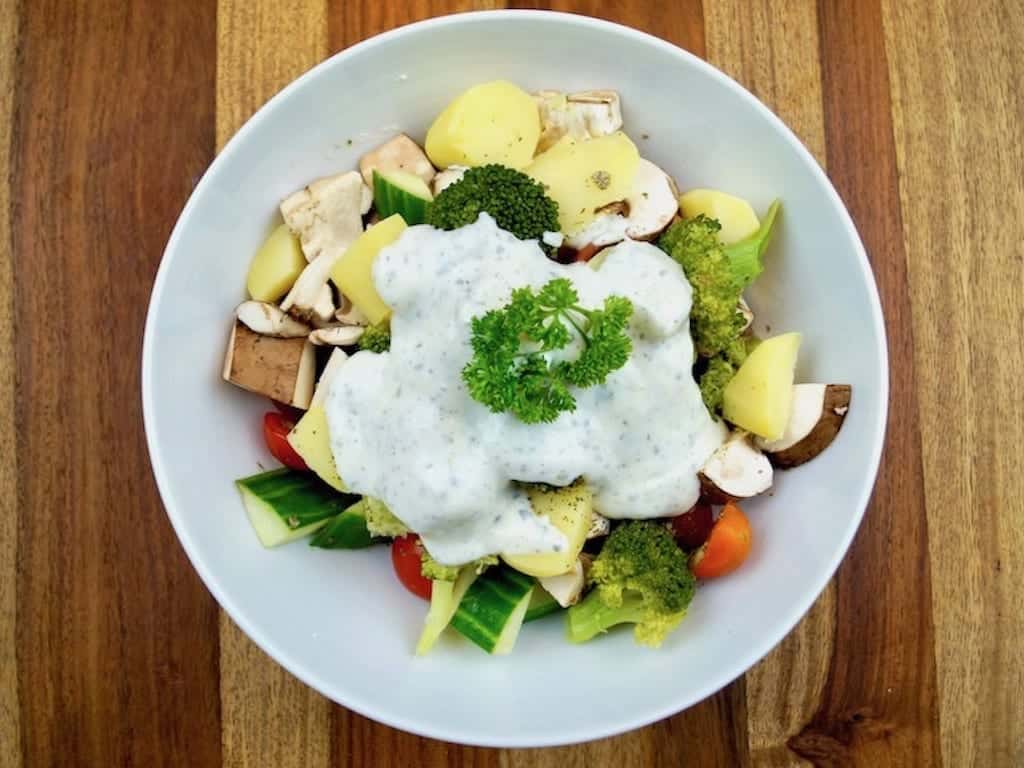 Gesunder Kartoffelsalat Fitness Kartoffelsalat mit Gemüse
