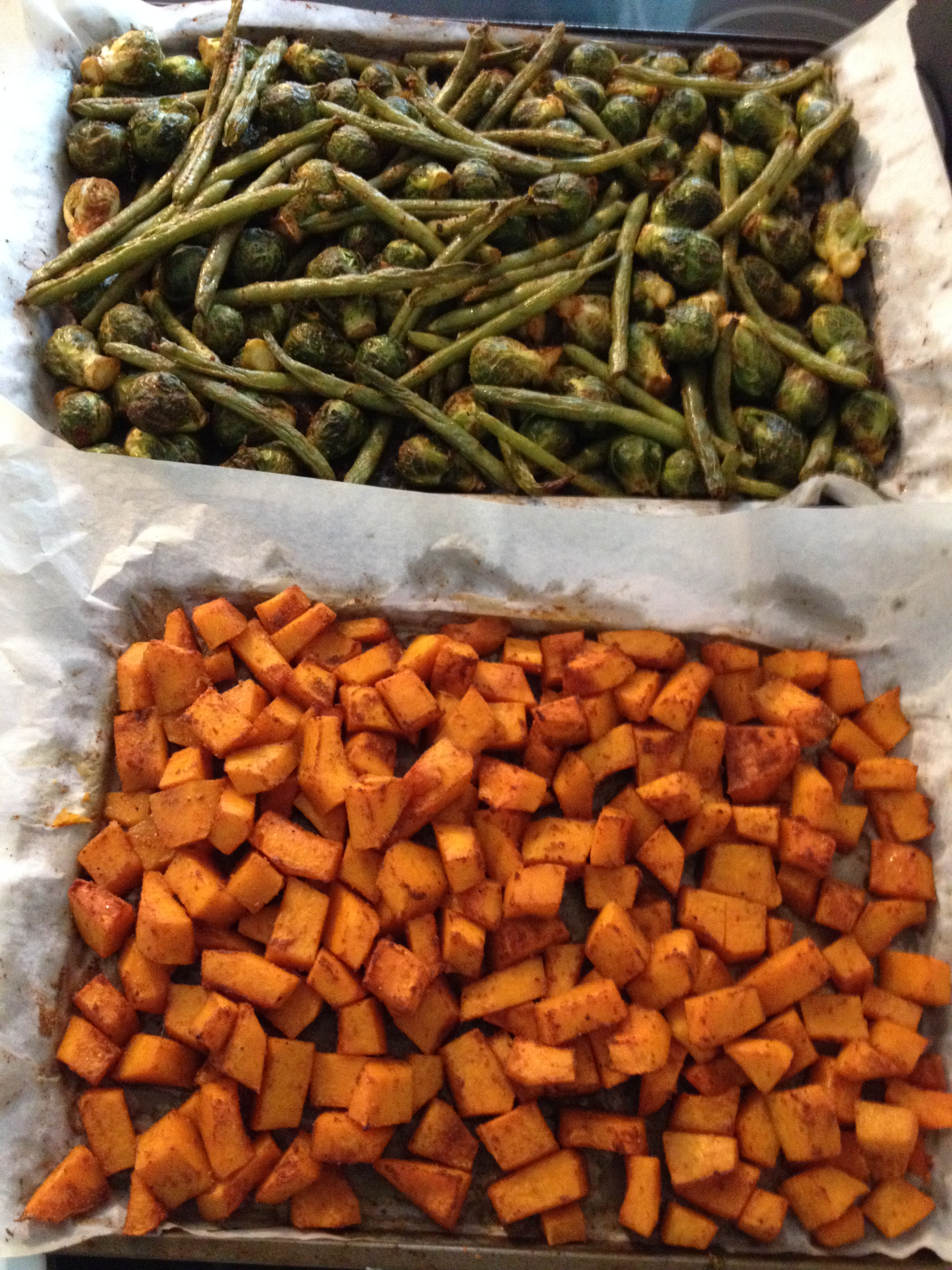 Spicy Roasted Sweet Vegetables Fitting Into Vegan