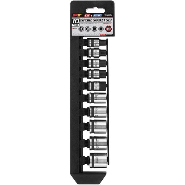 10 PC Female Triple Square Socket Set FittingsGo