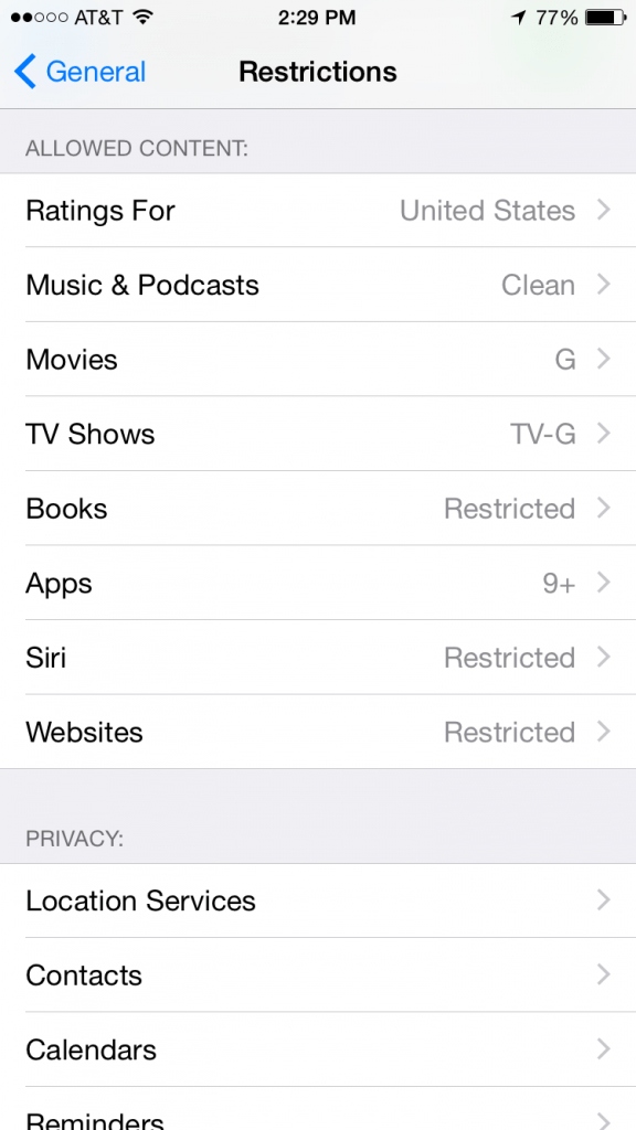 Child Safe Settings For The iPhone, iPad and iPod Touch