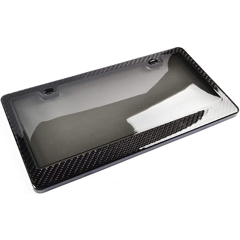 Carbon Fiber License Plate Cover Tint Smoke American Universal FKA