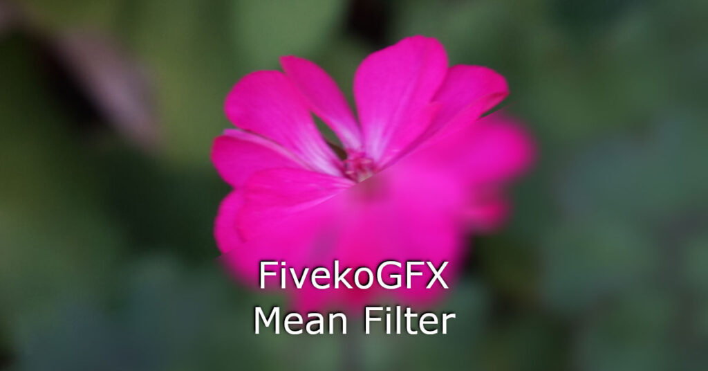 Mean Filter Box blur for fast noise reduction FIVEKO