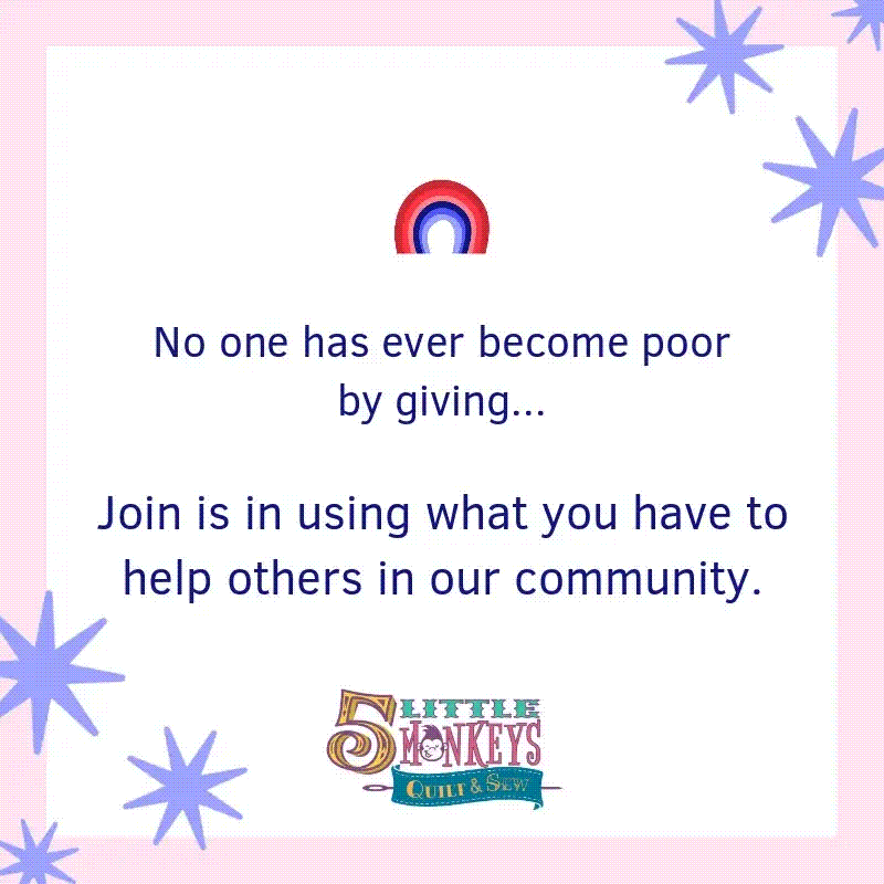 Community Threads Club 5 Little Monkeys Quilting