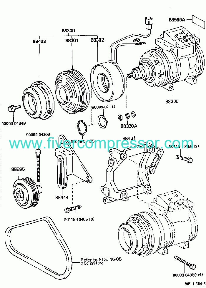 Toyota Supra 1988-1993 Compressor Air Conditioning 88320-14550