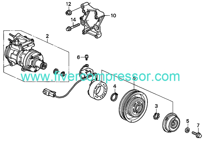 AC COMPRESSOR 38810PT0003 HONDA ACCORD 1990