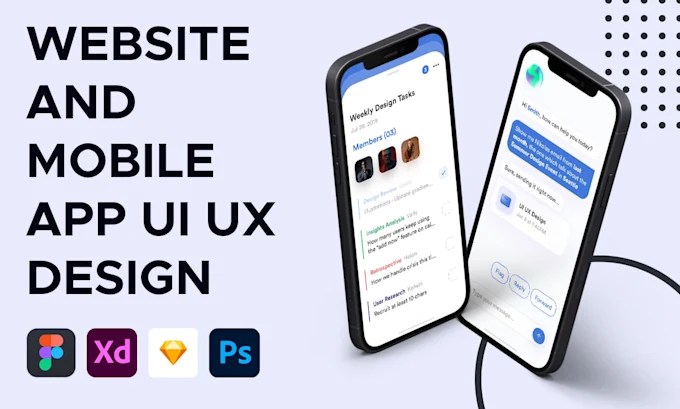 Create a modern app ui design, mobile app ui ux design and