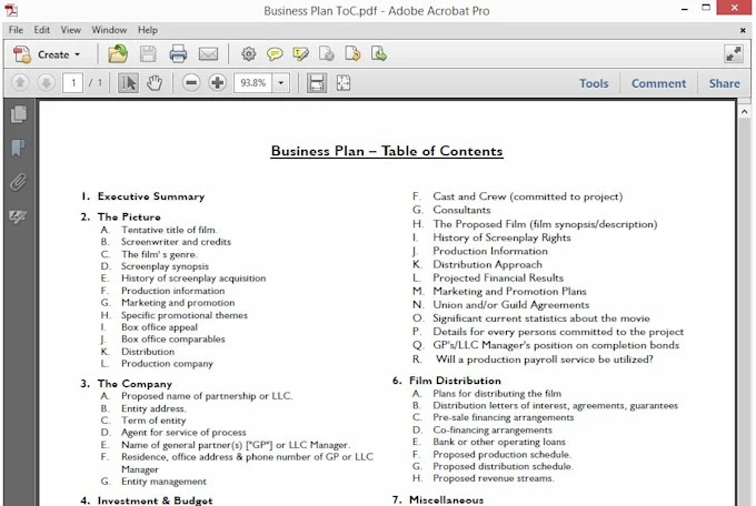 The author does specifically disclaim any responsibility for any liability, loss, or risk, personal or otherwise, which is incurred as a consequence, directly or indirectly, of the use and application of any of the contents of this course. Do Business Plans Have A Table Of Contents Why