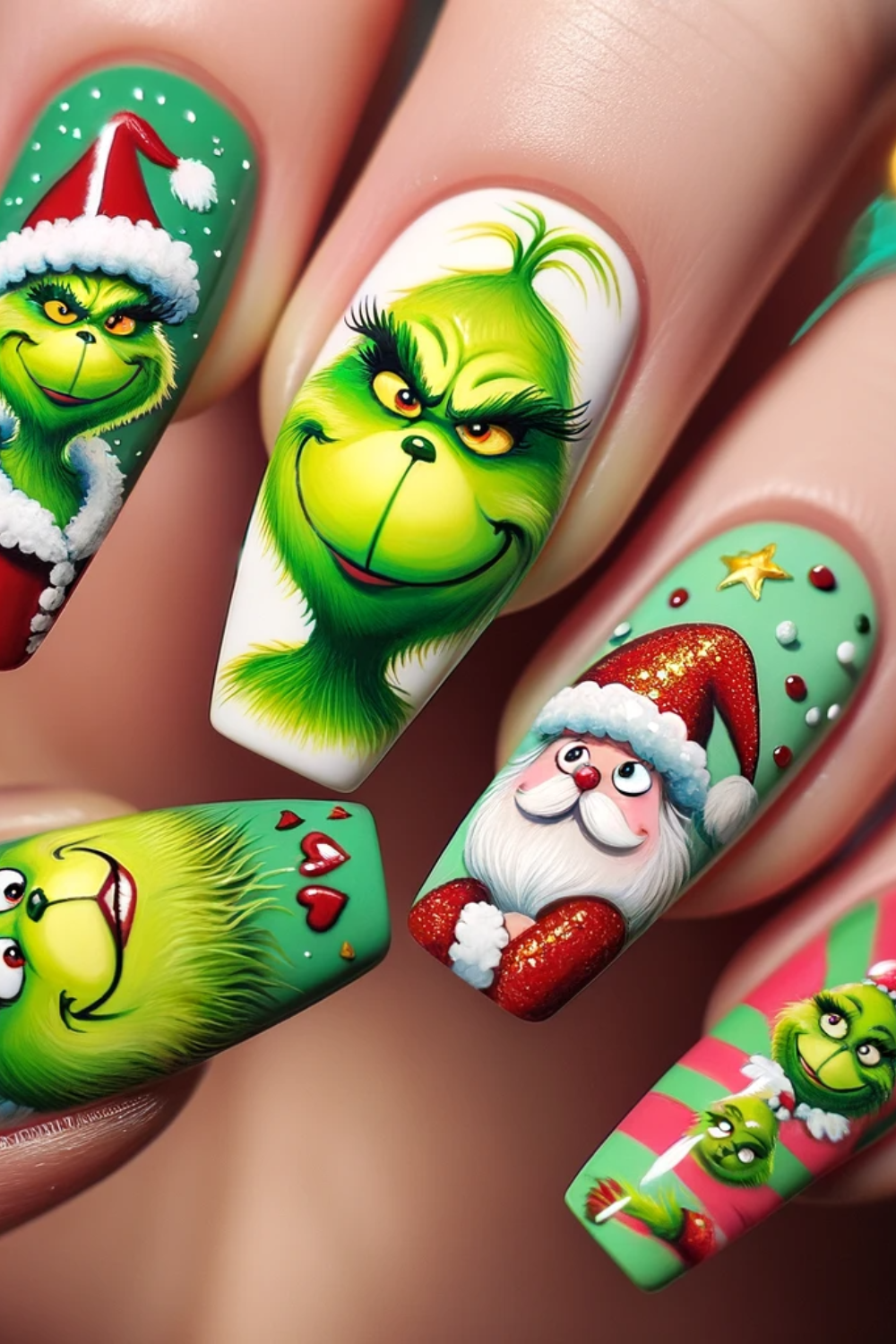 33 Grinch NailsSteal the Festive Spirit