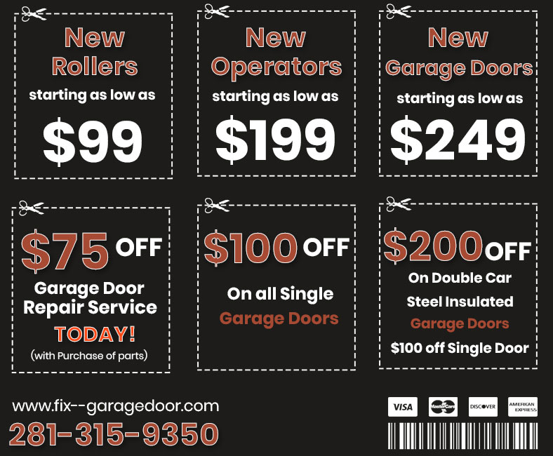 Fix Garage Door Pasadena TX {Repair & Replace} Springs