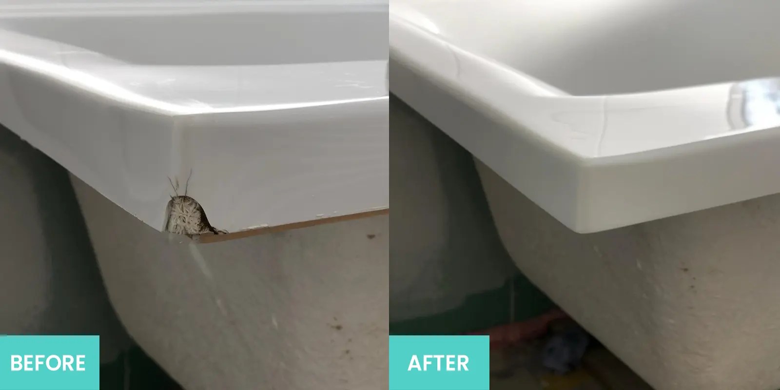 Fixation Surface Repair Specialists Bath Repairs Before and After