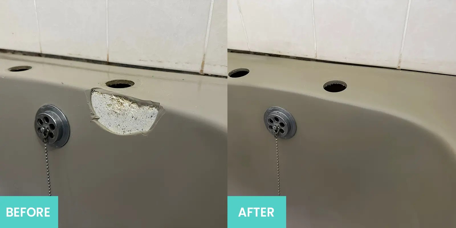Fixation Surface Repair Specialists Bath Repairs Before and After