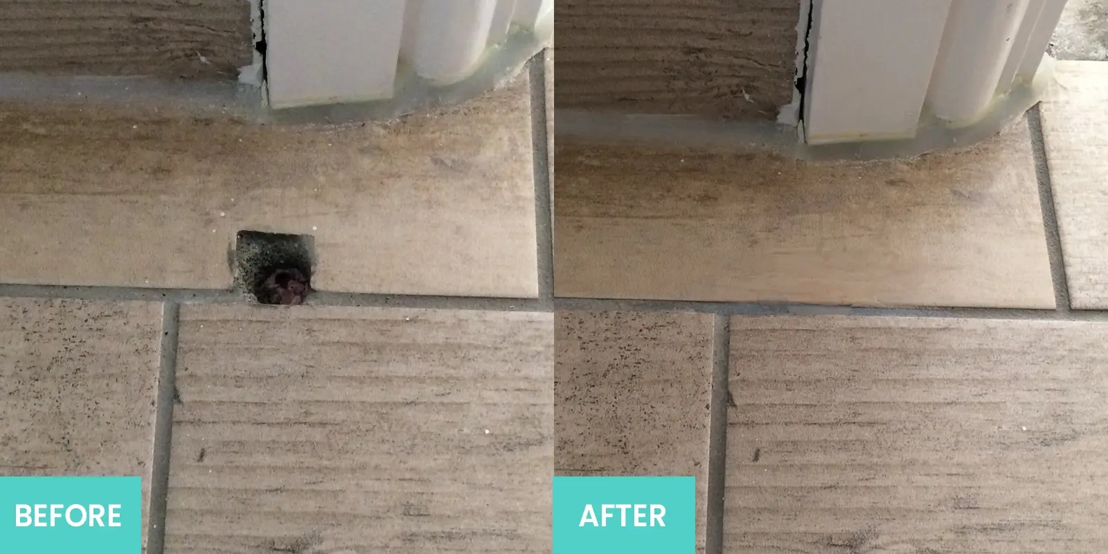 Fixation Surface Repair Specialists | Tile Repairs: Before and After