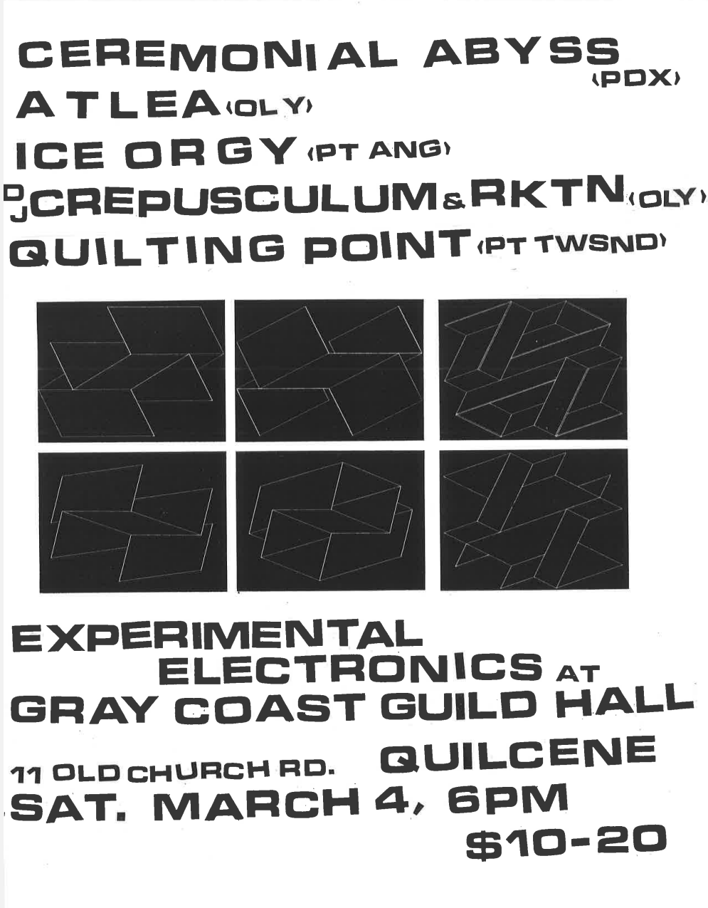 March 4, Experimental Music in Quilcene r/olympia