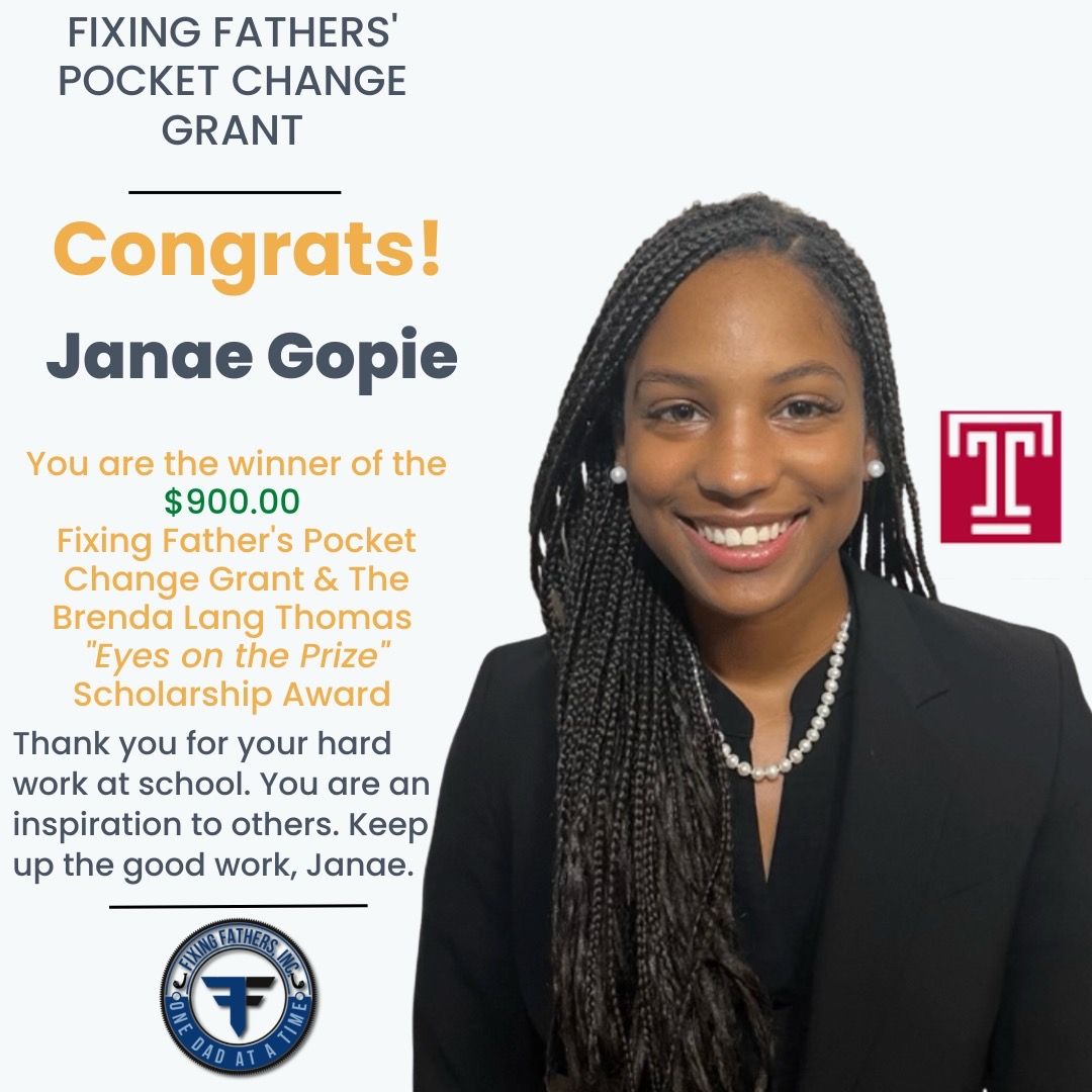 2024 Fixing Fathers, Inc. Pocket Change Award Recipients. FIXING FATHERS