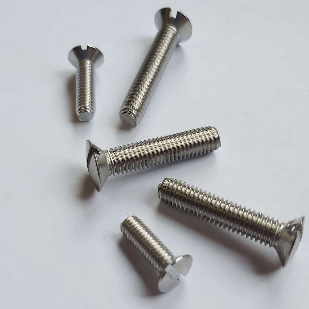 Machine Screws Slot Raised Countersunk Fixings First Ltd