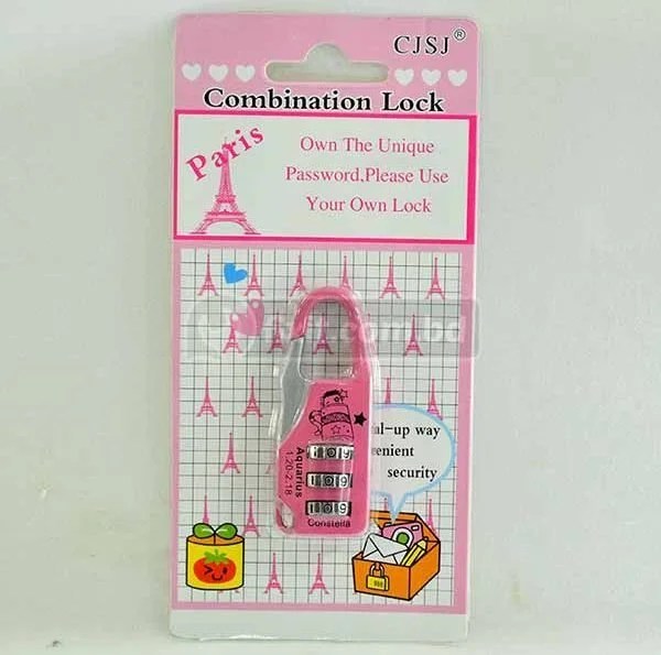 4 Digit Pink Color Combination Padlock Lock in Bangladesh