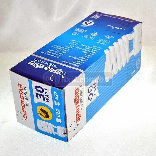 Super Star LED Light Spiral Power Saver Screw In Install