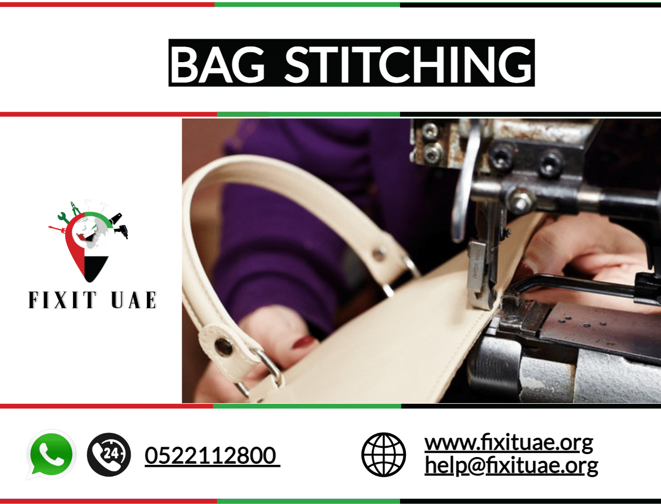 Bag Stitching 0522112800 FIX IT UAE Reliable Bag Repair Service