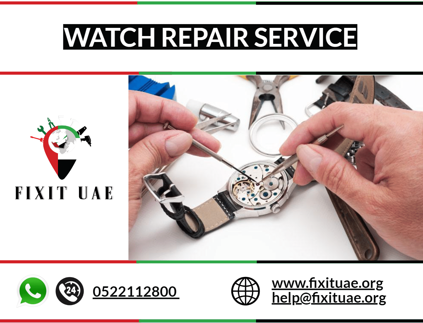Watch Repair Service - 0522112800 - FIX IT UAE - Reliable Services