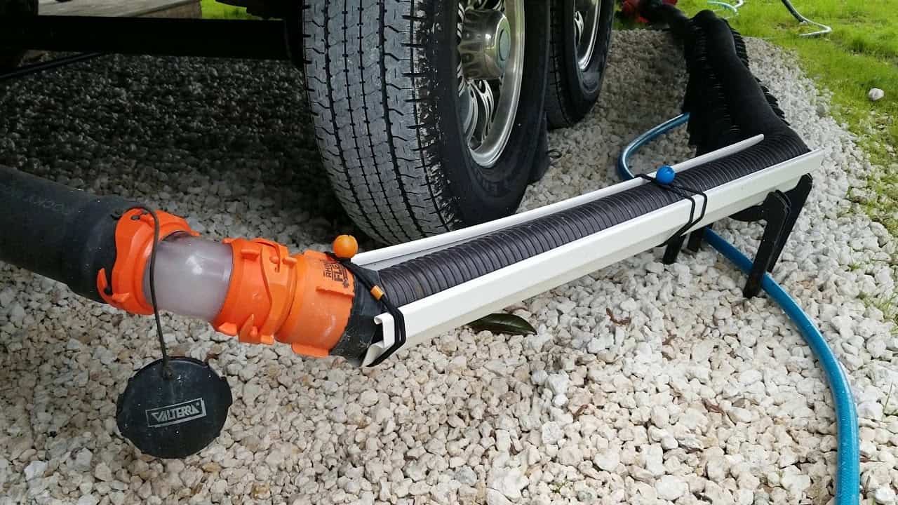 RV Sewer Hose Support PVC Plastic Gutter Section Fix It How To Tips