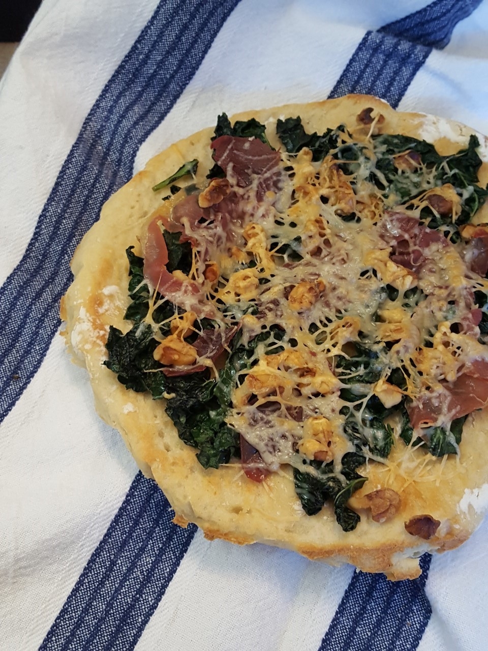 Kale, Walnut, and Prosciutto Flatbread Fix Me a Little Lunch