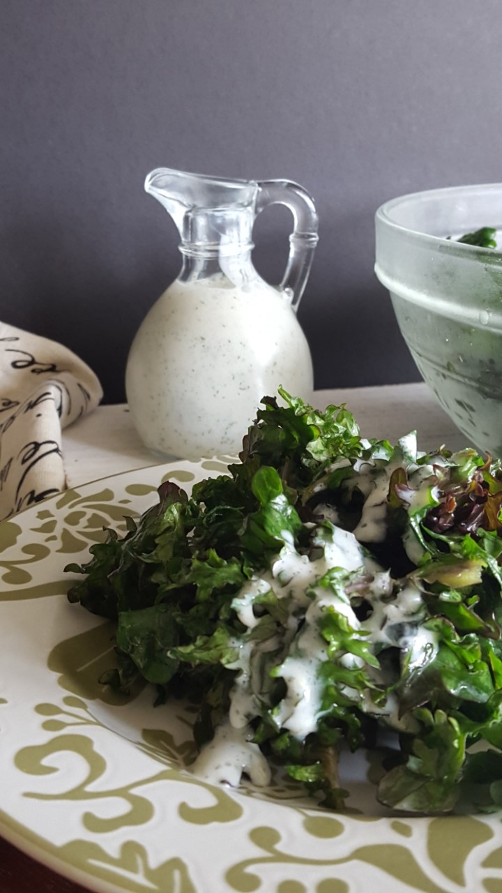 Kale Salad with Buttermilk Cucumber Dressing Fix Me a Little Lunch