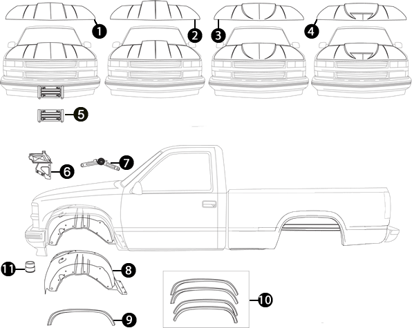 1988-1998 Chevrolet Car & Truck Parts Motors GMC Pickup complete wheel