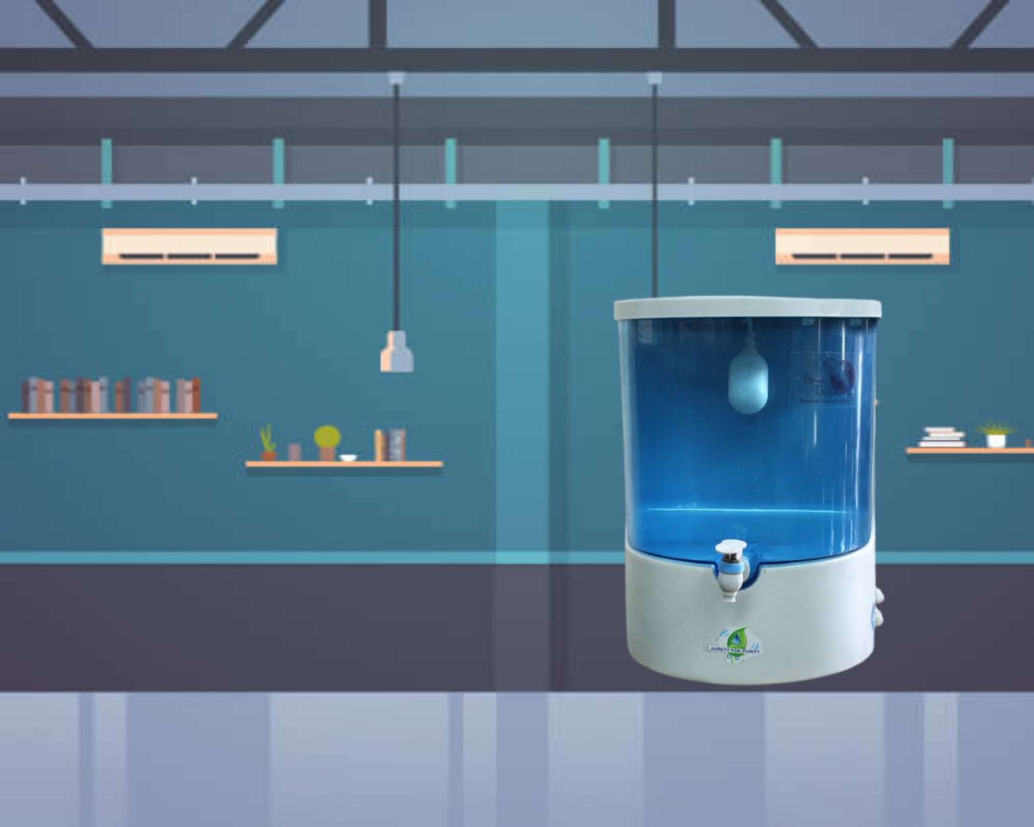 Water purifier An electronic machine that filter to purify water