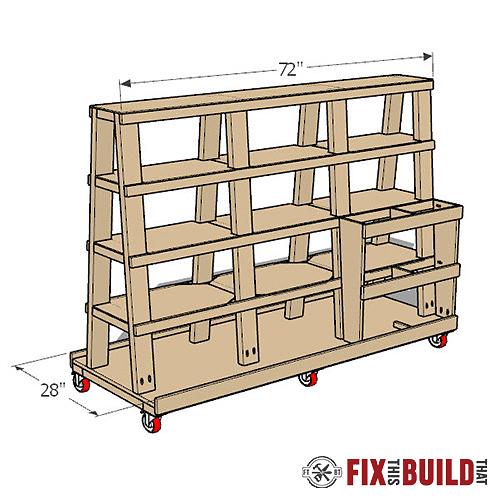 Mobile Wood Storage Cart Plans Fix This Build That
