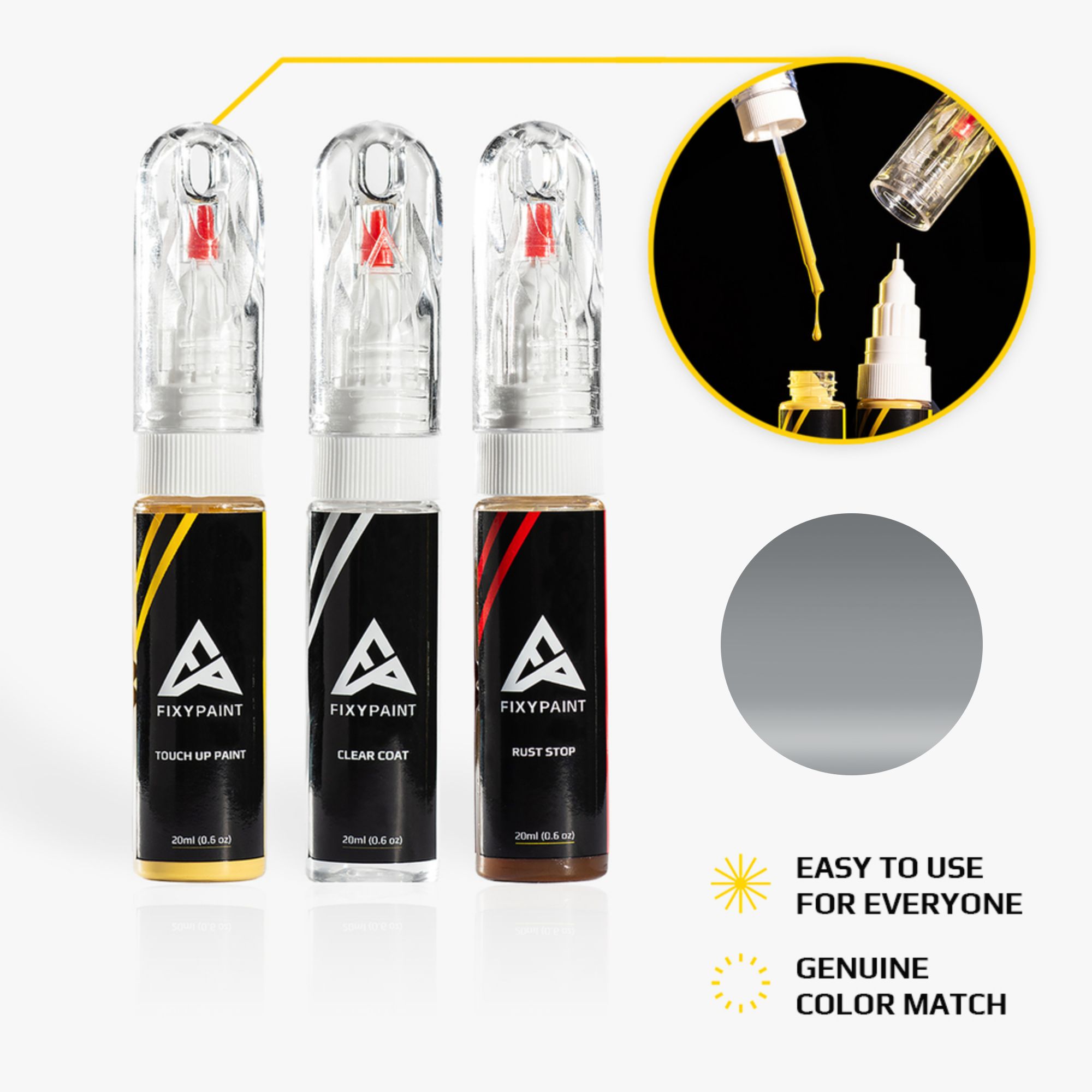 Touchup paint for VW AMAROK REFLEX SILVER (Code A7W) Scratch Removal