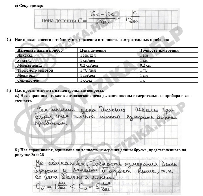 Fizika Help Лабораторные работы 7 класс