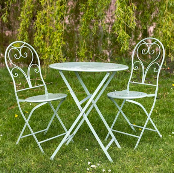 Sage Green Bistro Table & Chairs Set Fizzy Fox Ripley