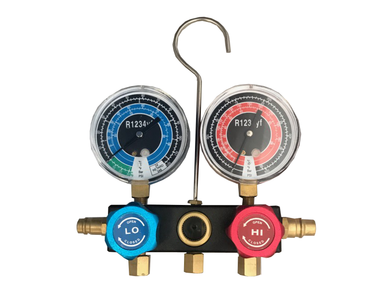 6851 R1234yf Aluminum Manifold Gauge Set with Quick Couplers FJC