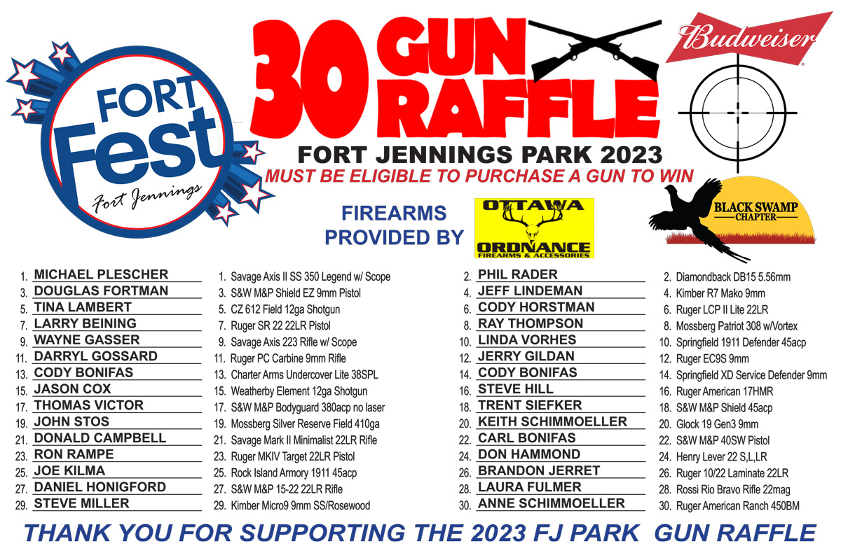 Gun Raffle Fort Jennings Fort Fest