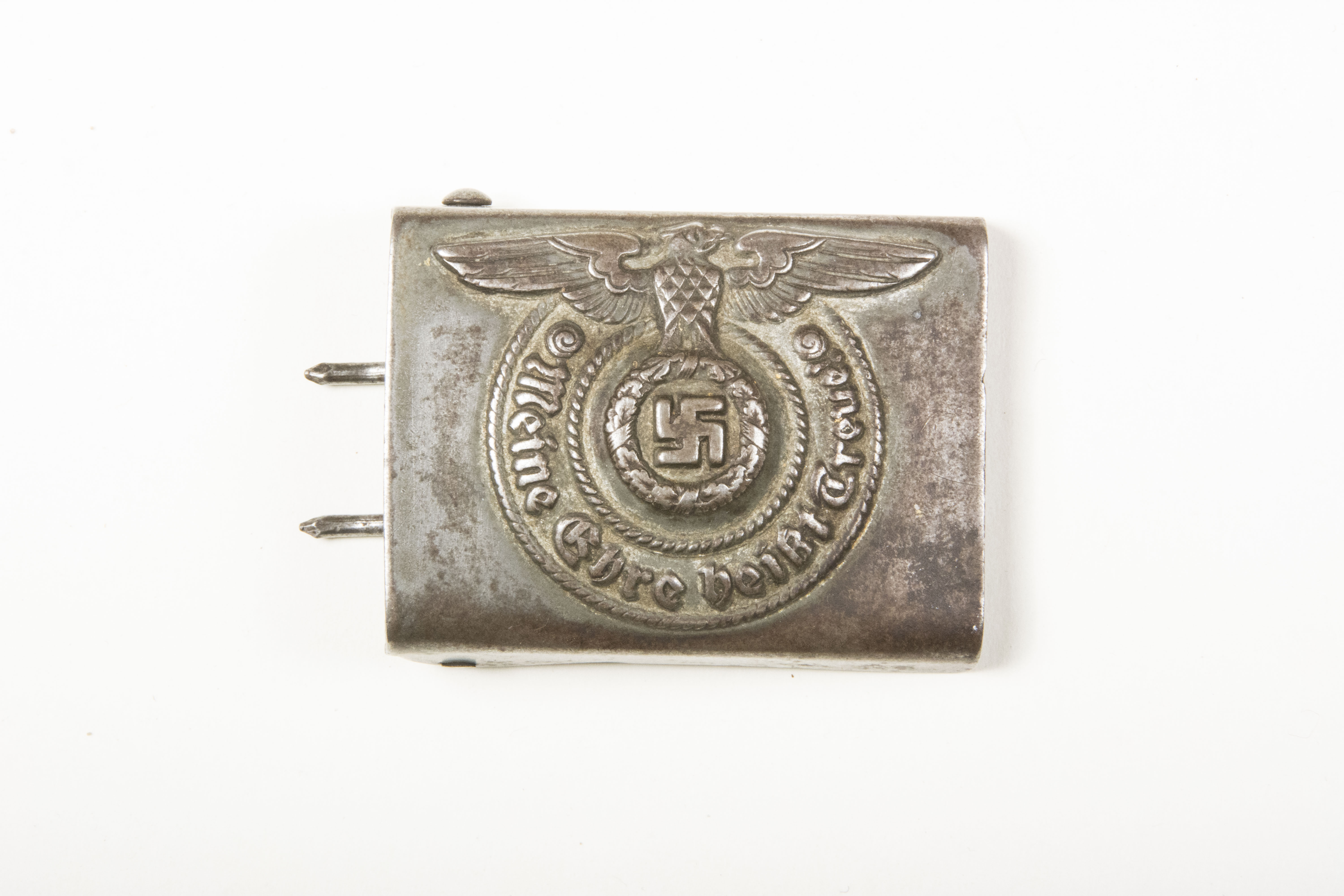 Steel Waffen-SS belt buckle marked RZM 155/40 ᛋᛋ – fjm44