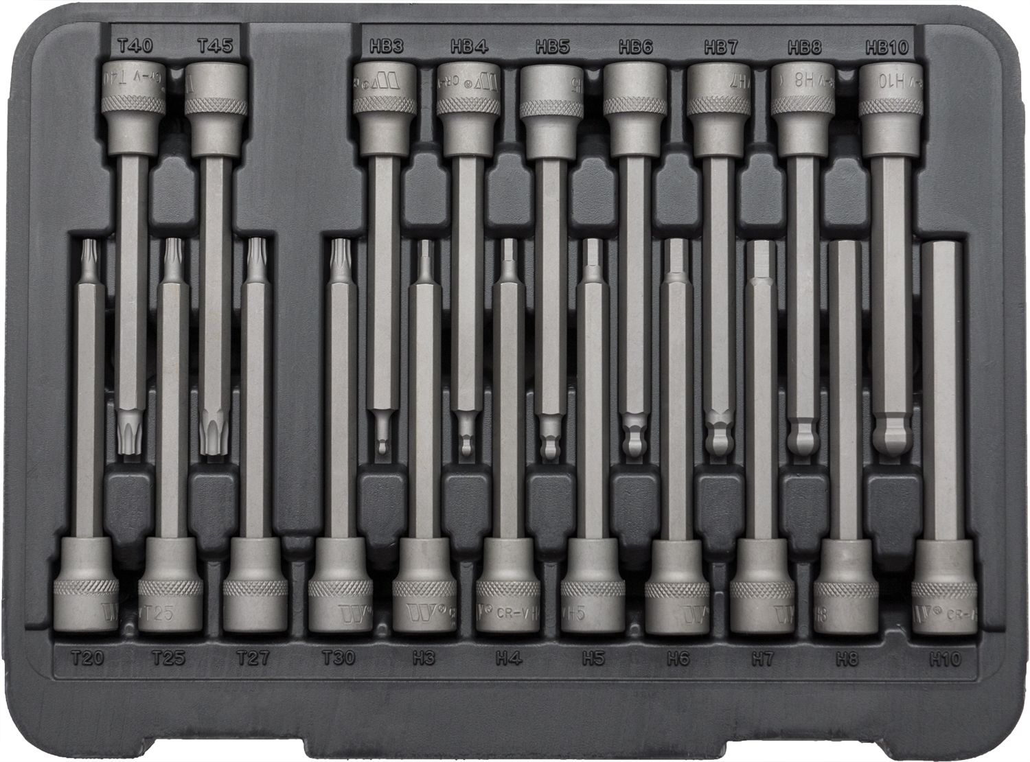 ExtraLong Torx Hex Ball End Socket Master Set (3/8", 20 Piece)