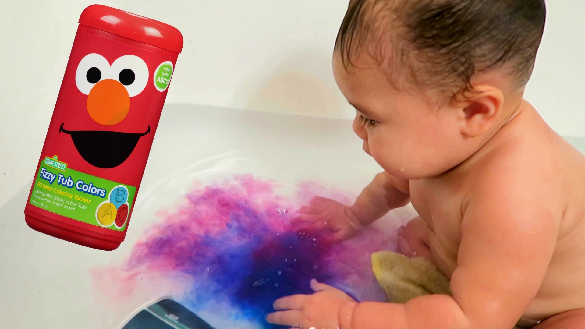 Sesame Street Bath Fizzy Tub Colors 150 Water Coloring Tablets Bathing Accessories Baby